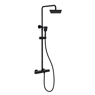 Takduschset Kaskad Svart Cc150 Med 225X225 Duschhuvud