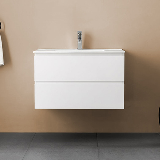 Badrumsskåp Bathlife Eufori 800 Vit Med Tvättställ