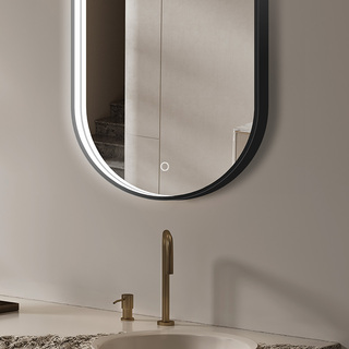 Spegel Lysa Oval 500X900 Svart