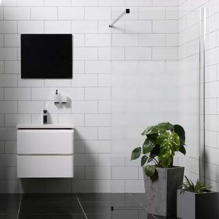 Duschvägg Bathlife Mångsidig 700 P/P Delvis Frostat (Vital)