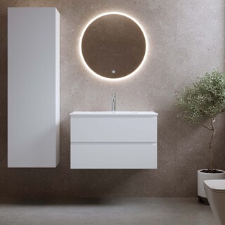 Tvättställsskåp Eufori 800 Vit Matt Med Tvättställ