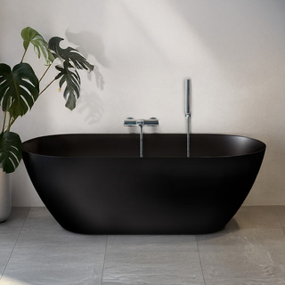 Badkar Stillsam 1400 Matt Svart