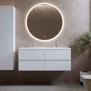 Tvättställsskåp Eufori 1200 Vit Matt Med Tvättställ