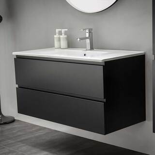 Badrumsskåp Bathlife Eufori 1000 Svart