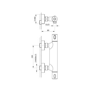 Duschblandare Brusa Krom Cc150