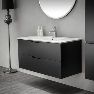 Badrumsskåp Bathlife Glädje 1000 Svart