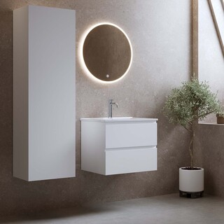 Tvättställsskåp Eufori 600 Vit Matt Med Tvättställ