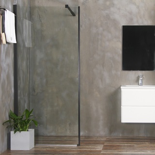 Duschvägg Bathlife Mångsidig 700 P/P Klarglas Svart