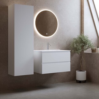 Tvättställsskåp Eufori 800 Vit Matt Med Tvättställ