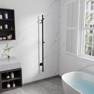 Handdukstork Bathlife Fas Svart 1 Arm Med Timer